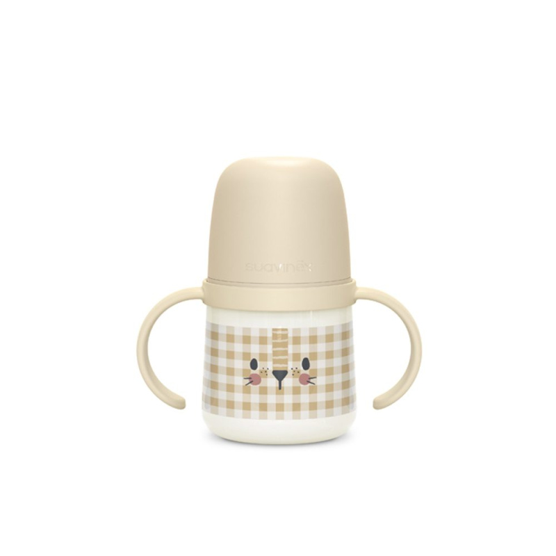 Suavinex Night & Day dětská láhev s držadly 6 m+ Lion 150 ml