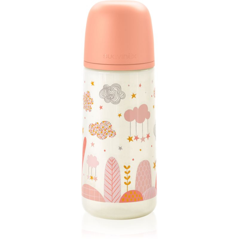 Suavinex Dreams SX Pro Physiological L kojenecká láhev 6 m+ Dense Flow - Pink 360 ml