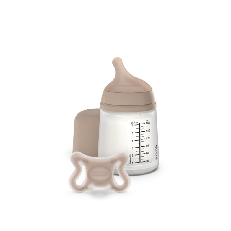 Suavinex Zero Zero Antikoliková láhev a dudlík Medium 0m+ 2 ks