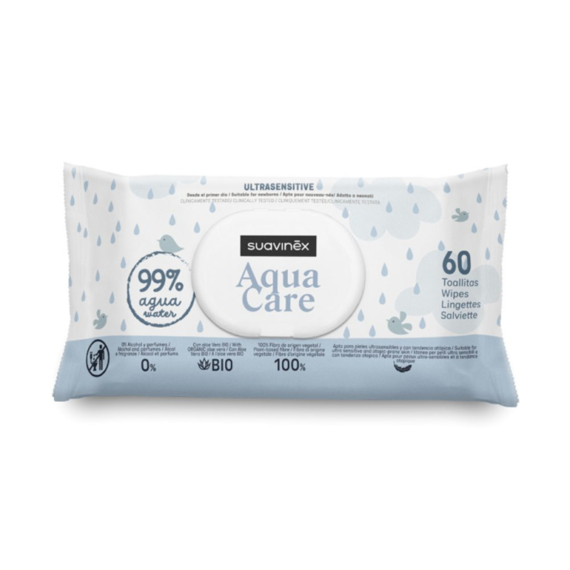 Suavinex Pleťové hydratační ubrousky Aqua 60 ks