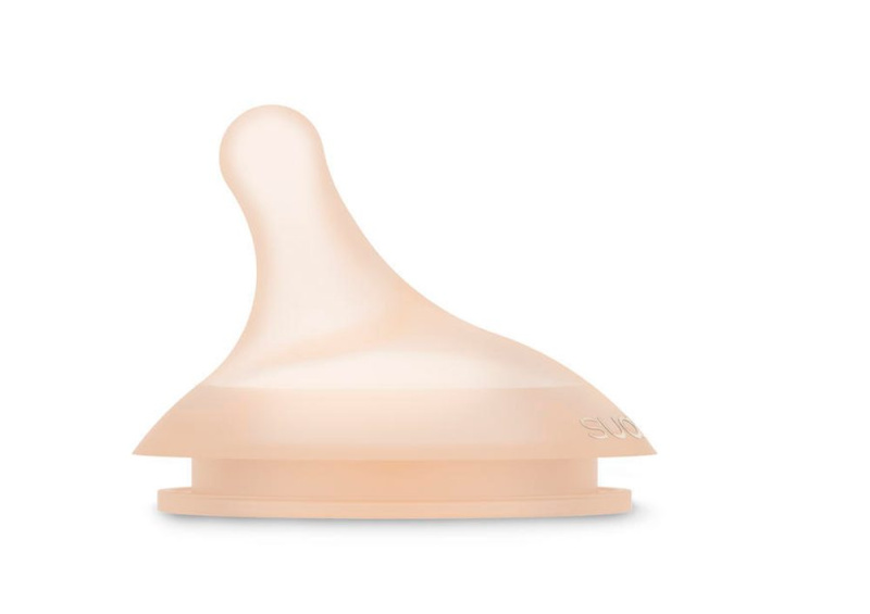 Suavinex Zero Zero Bottle Teat savička na láhev M Medium Flow 3 m+ 2 ks