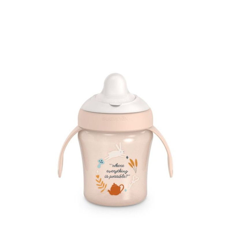 Suavinex Wonderland Learning Cup tréninkový hrnek Rose 200 ml