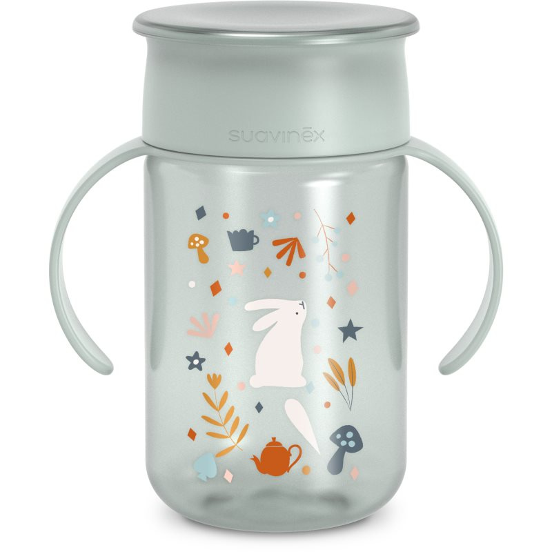 Suavinex Wonderland 360 Láhev na učení 340 ml 1 ks zelená