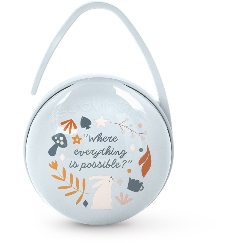 Suavinex Wonderland Duo Soother Case krabička na dudlík Light Blue 1 ks