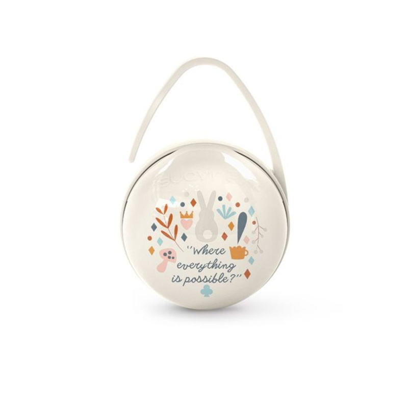 Suavinex Wonderland Duo Soother Case krabička na dudlík Cream 1 ks