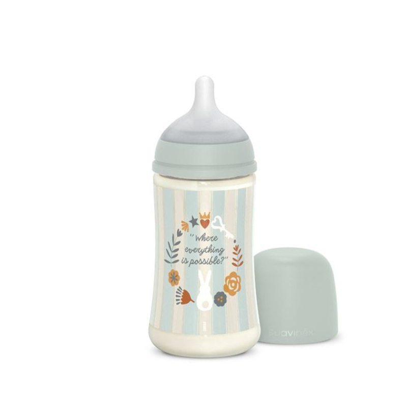 Suavinex Wonderland SX Pro Physiological Anti-Colic kojenecká láhev M Medium Flow 3 m+ Green 270 ml