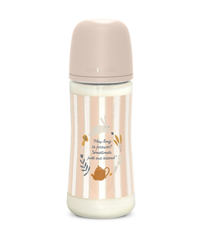 Suavinex Wonderland SX Pro Physiological Anti-Colic kojenecká láhev L Dense Flow 6 m+ Pink 360 ml