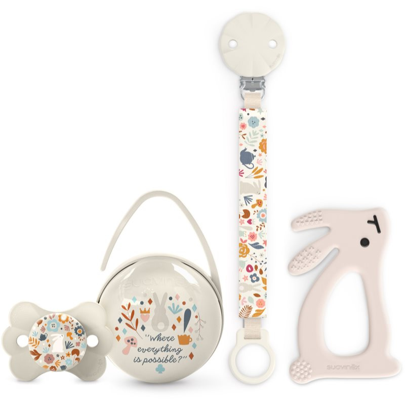 Suavinex Wonderland Gift Set 0-6 m Cream dárková sada pro miminka