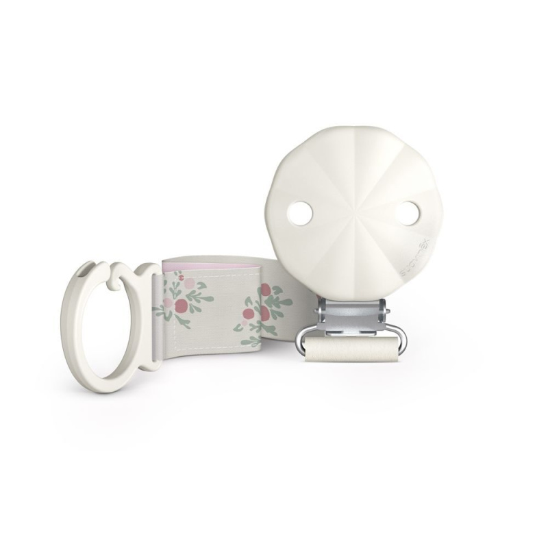 Suavinex Poetry Soother Ribbon Clip klip na dudlík Pink 1 ks