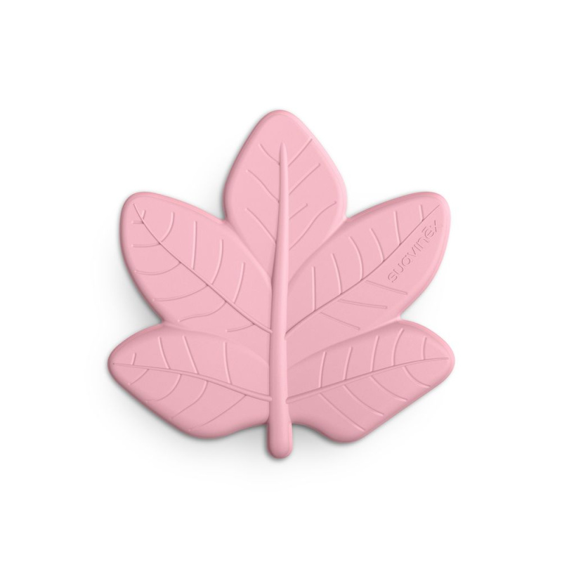 Suavinex Poetry Forest Leaf Teether kousátko 0 m+ Pink 1 ks