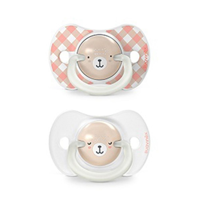 Suavinex Šidítko DEN&NOC fyziologické silikon WILD & FREE 6-18 m - 2 ks - růžové