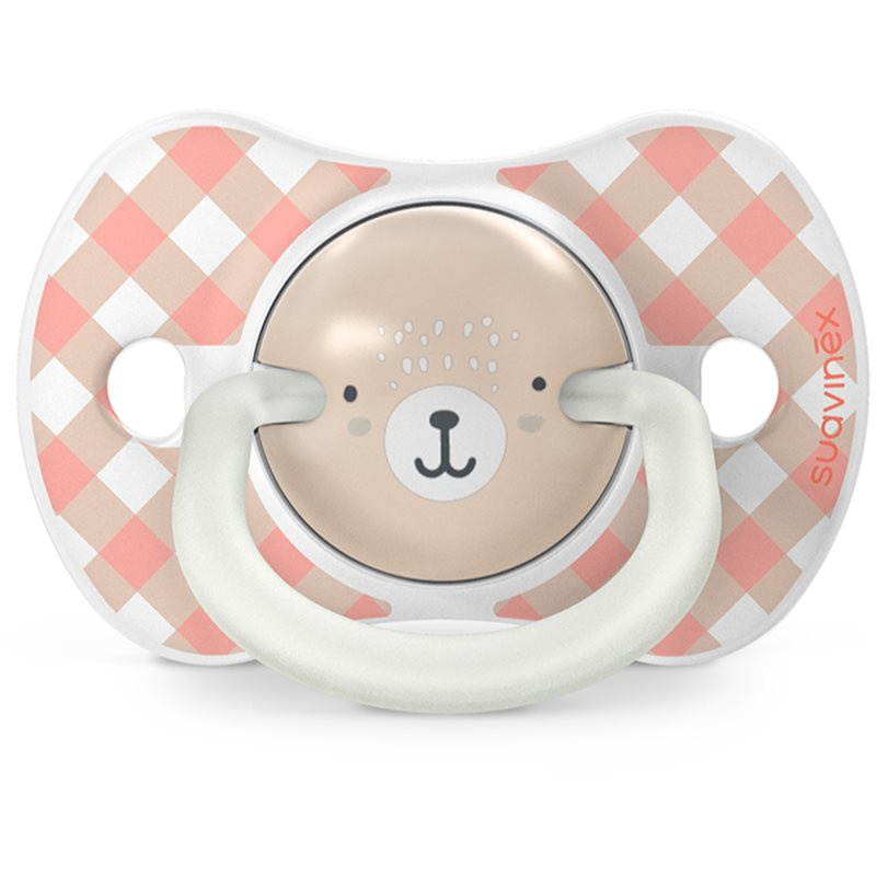 Suavinex Šidítko DEN&NOC fyziologické silikon WILD & FREE 6-18 m - 2 ks - růžové