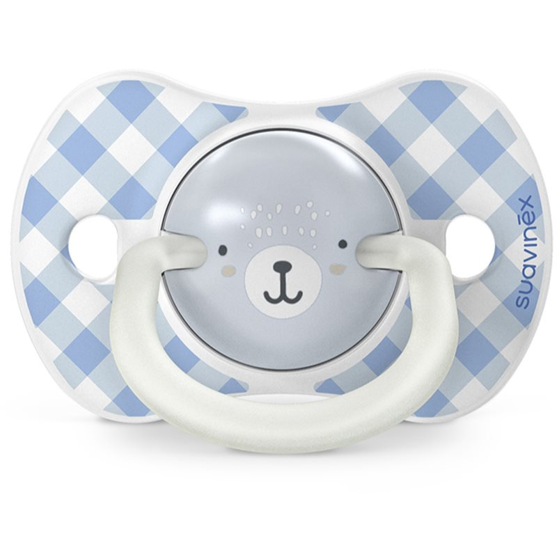 Suavinex Šidítko DEN&NOC fyziologické silikon WILD & FREE 6-18 m - 2 ks - modré