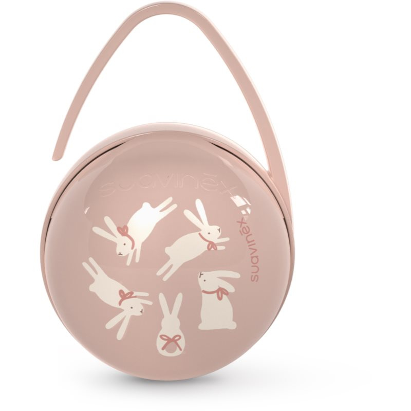 Suavinex DUO krabička na šidítka WONDERLAND NEW - růžový králík