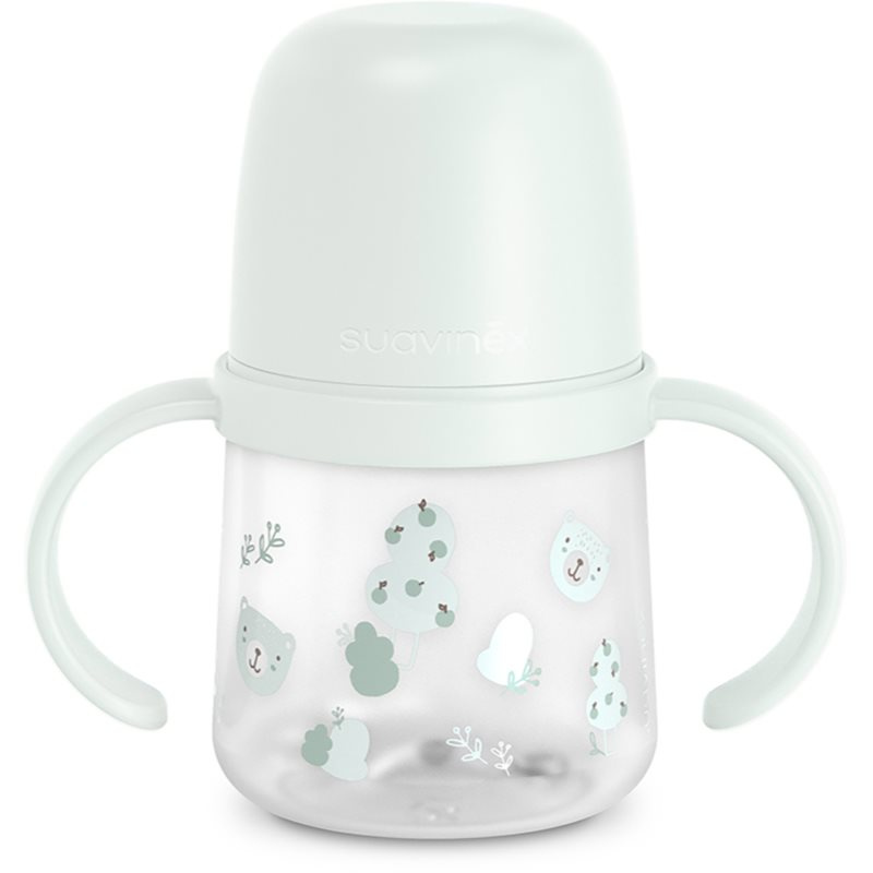 Suavinex PRVNÍ láhev s oušky WILD&FREE 150 ml - zelená