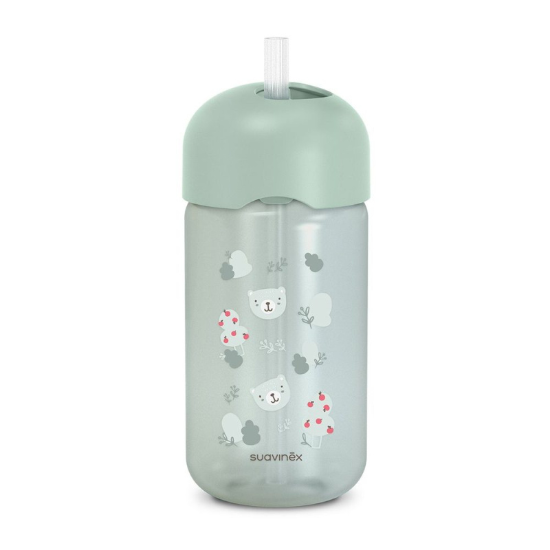 Suavinex Lahvička s brčkem WILD&FREE 340 ml - zelená