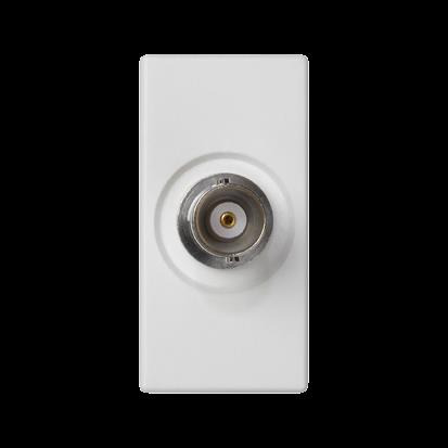 Modul SIMON K102D/9, K45/2, BNC 75 ? (samice), k pájení, 22, 5 x 45 mm, bílá