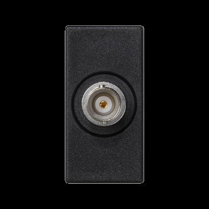 Modul SIMON K102D/14, K45/2, BNC 75 ? (samice), k pájení, 22, 5 x 45 mm, šedá grafitová