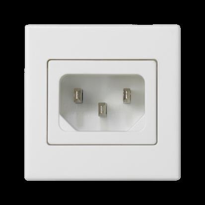 Modul SIMON K305A/9, K45, konektor IEC320 (samec), 45 x 45 mm, bílá