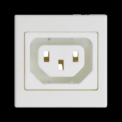 Modul SIMON K306A/9, K45, konektor IEC320 (samice), 45 x 45 mm, bílá