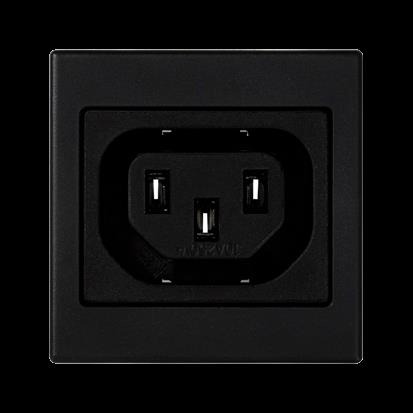 Modul SIMON K306A/14, K45, konektor IEC320 (samice), šedá grafitová