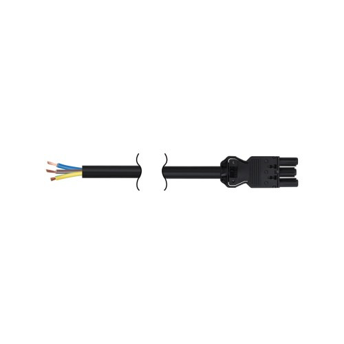 Kabel napájecí SIMON 480 CR4020/14, 3x2,5mm2 s GST18i, bezhalog., RZ 0,6–1; 2metry, šedá grafit