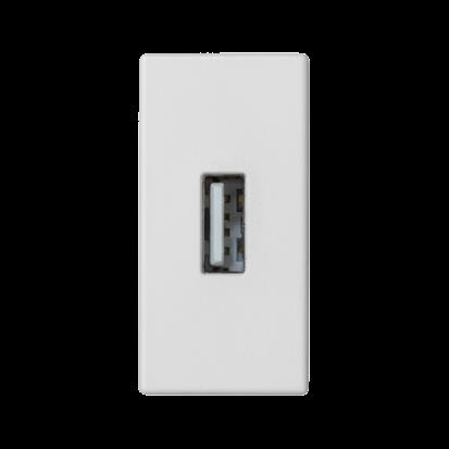 Modul SIMON K128B/9, K45/2, USB 2.0 typ A (samice), šroubové svorky, 22, 5 x 45 mm, bílá