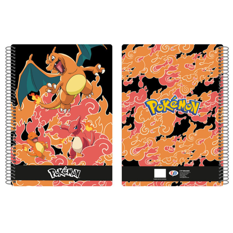Pokémon A4 blok krúžkový Charmander