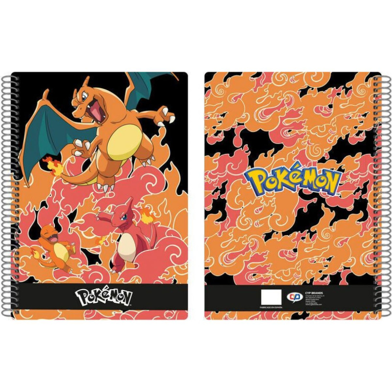 Pokémon A4 blok krúžkový Charmander