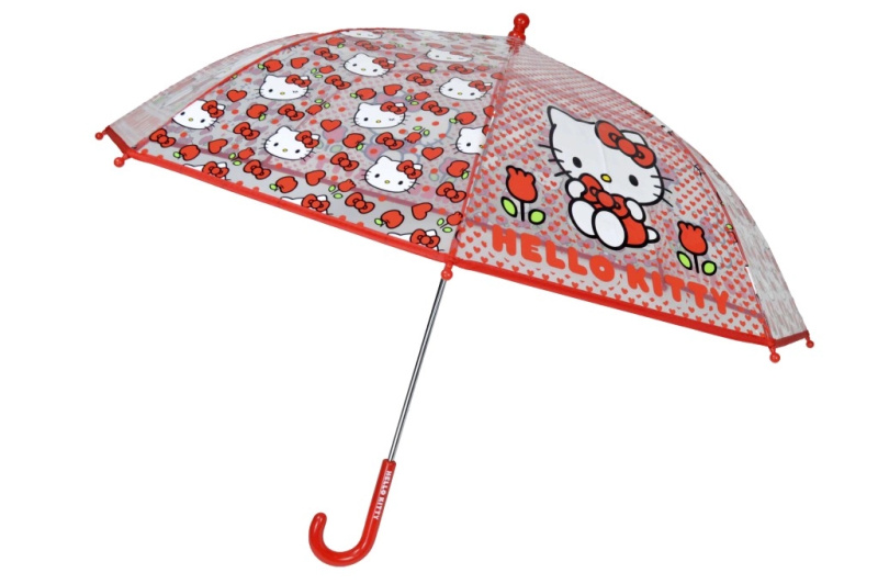 Automatický deštník Hello Kitty 48 cm červený