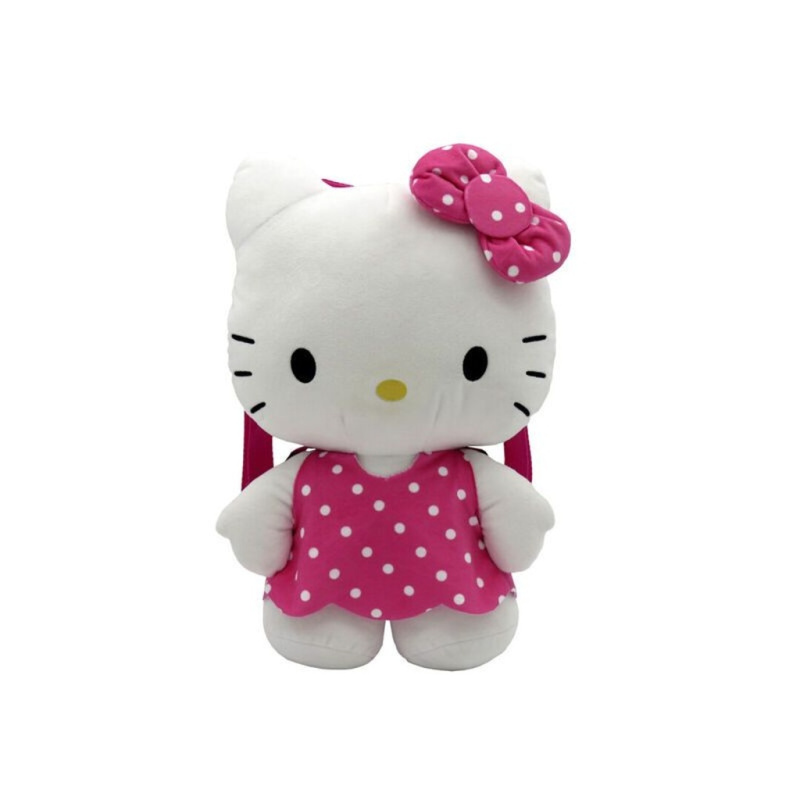 Hello Kitty růžový plyšový batůžek