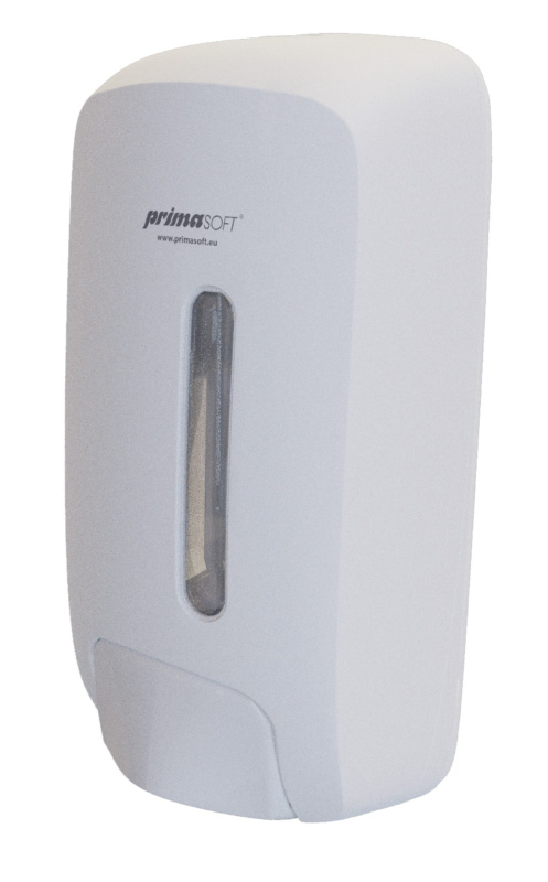 Dávkovač tekutého/pěnového mýdla PrimaSOFT - bílý, 1 l