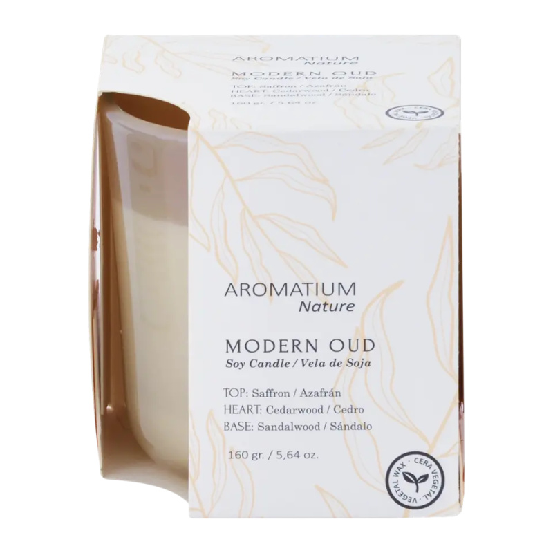 Aromatium Vonná svíčka se sójovým voskem Nature Modern Oud