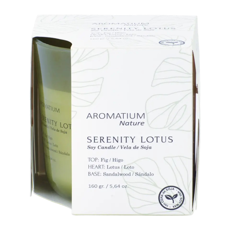 Aromatium Vonná svíčka se sójovým voskem Nature Serenity Lotus