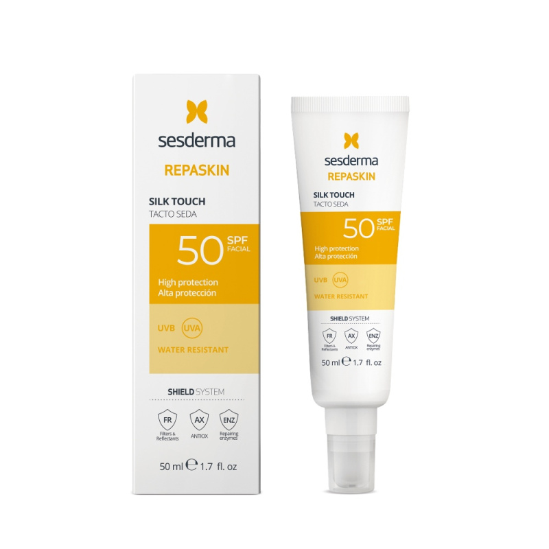 Sesderma Repaskin Silk Touch opalovací krém na obličej SPF 50 50 ml