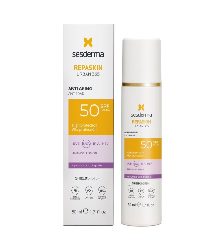 Sesderma Repaskin Urban 365 Anti-Aging opalovací krém na obličej proti stárnutí 50 ml