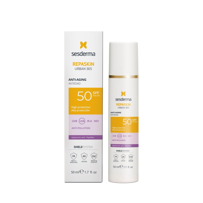 Sesderma Repaskin Urban 365 Anti-Aging opalovací krém na obličej proti stárnutí 50 ml