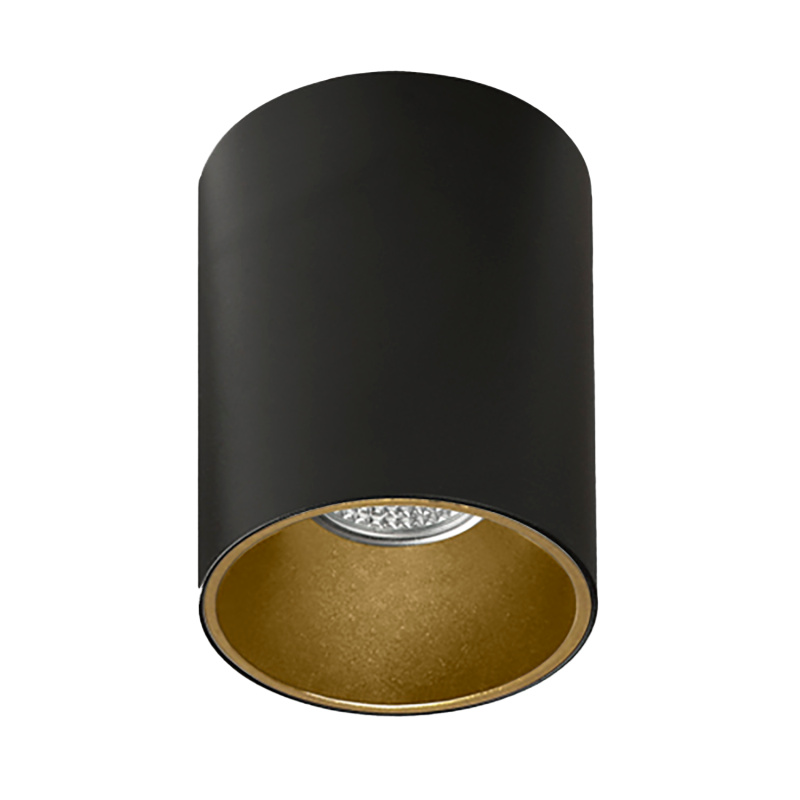 ACB Iluminacion Stropní LED svítidlo SOUL, ⌀ 8 cm, 1xGU10 8W Barva: Černo-zlatá