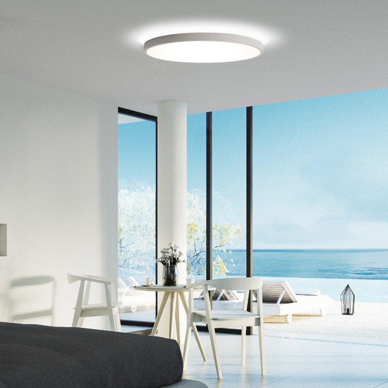 ACB Iluminacion Stropní LED svítidlo LISBOA ø 40 cm, 30W + 5W, CRI90 Teplota světla: 3000K, Barva materiálu: Bílá, Stmívání: ON/OFF