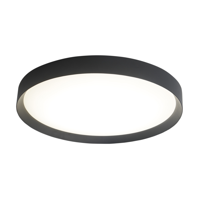 ACB Iluminacion Stropní LED svítidlo MINSK, ⌀ 60 cm, 42W, CRI90 Barva: Černá, Teplota světla: 4000K - denní bílá, Stmívání: ON/OFF