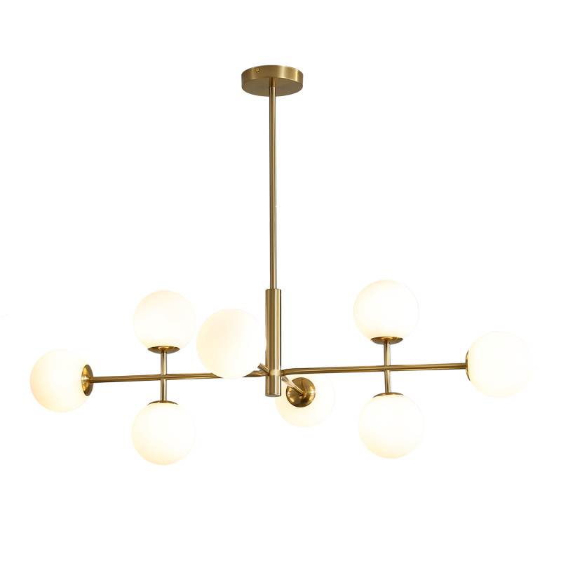ACB Iluminacion Zavěsné svítidlo DORIS, š. 95 cm, 8xG9 7W Barva: Zlatá