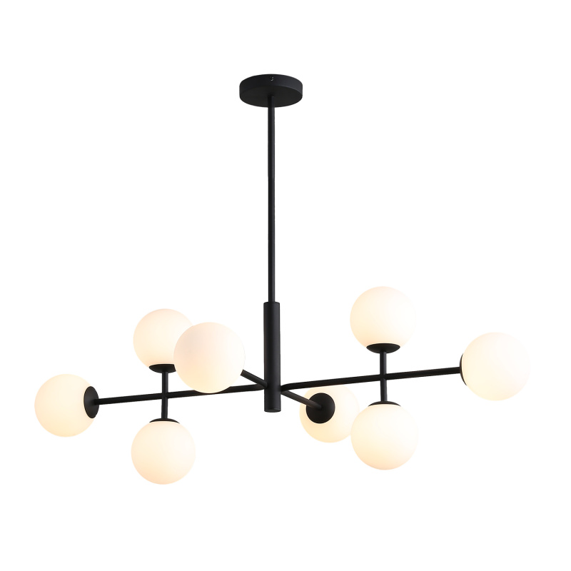 ACB Iluminacion Zavěsné svítidlo DORIS, š. 95 cm, 8xG9 7W Barva: Černá
