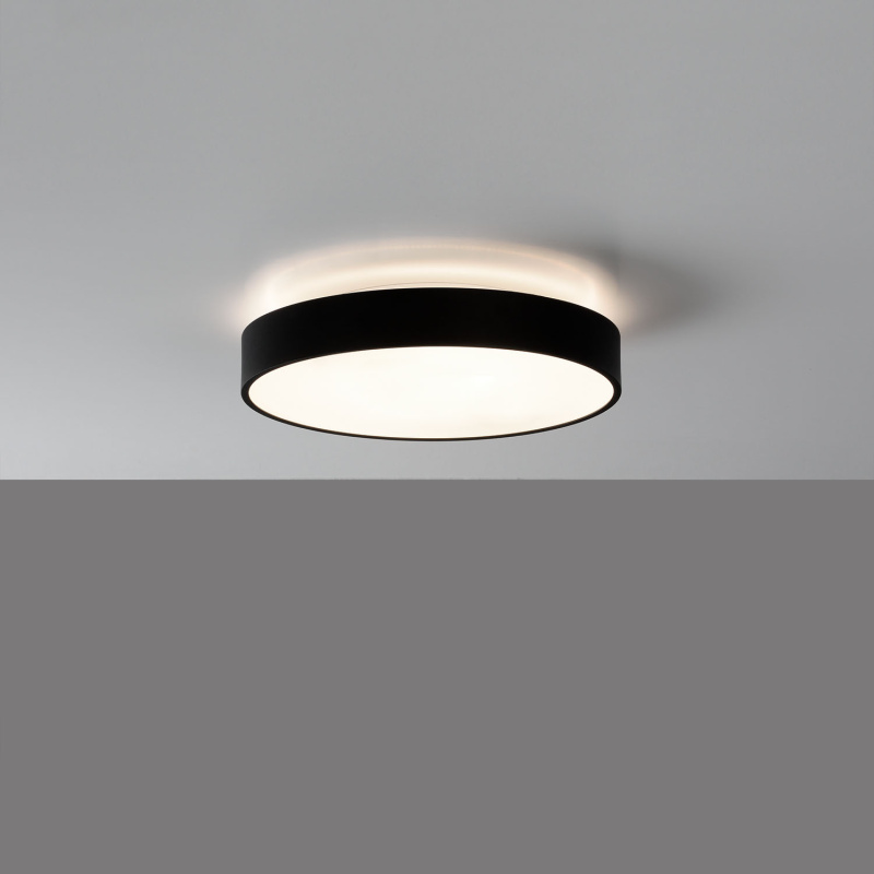 ACB Iluminacion Stropní LED svítidlo LISBOA ø 40 cm, 30W + 5W, CRI90 Teplota světla: 4000K, Barva materiálu: černá, Stmívání: ON/OFF