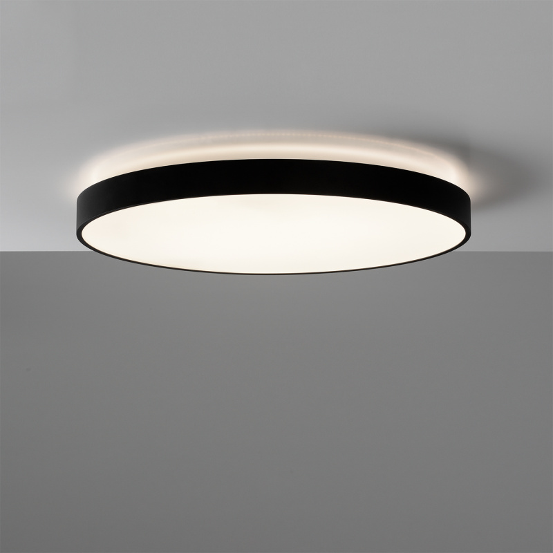 ACB Iluminacion Stropní LED svítidlo LISBOA ø 80 cm, 80W + 12W, CRI90 Teplota světla: 3000K, Barva materiálu: černá, Stmívání: ON/OFF