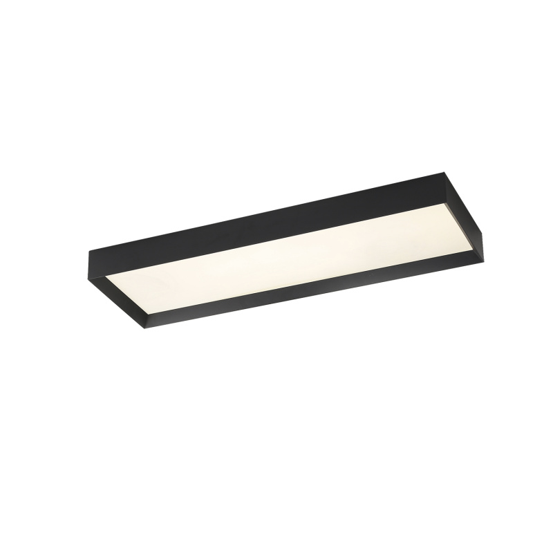 ACB Iluminacion Stropní LED svítidlo MUNICH, š. 90 cm, 36W, CRI90 Barva: Černá, Teplota světla: 3000K - teplá bílá, Stmívání: Casambi
