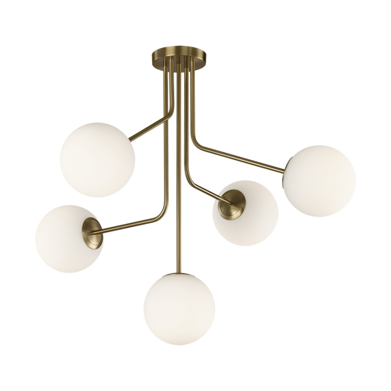 ACB Iluminacion Zavěsné svítidlo PARMA, ⌀ 88 cm, 5xE27 15W Barva: Zlatá