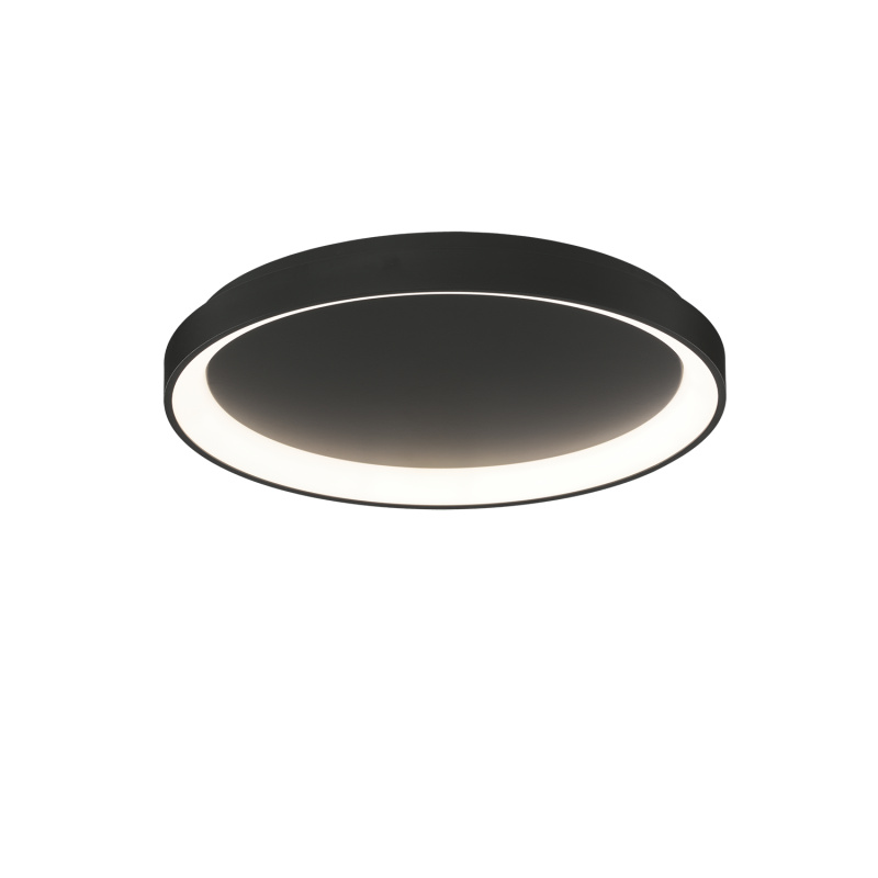 ACB Iluminacion Stropní LED svítidlo GRACE, ⌀ 48 cm, 40W, CRI90 Barva: Černá, Teplota světla: CCT switch 2700/3000K, Stmívání: ON/OFF