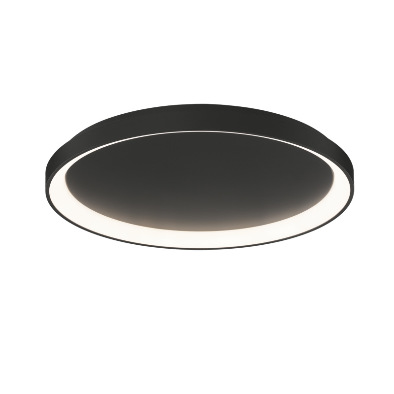ACB Iluminacion Stropní LED svítidlo GRACE, ⌀ 58 cm, 50W, CRI90 Barva: Černá, Teplota světla: CCT switch 2700/3000K, Stmívání: Casambi