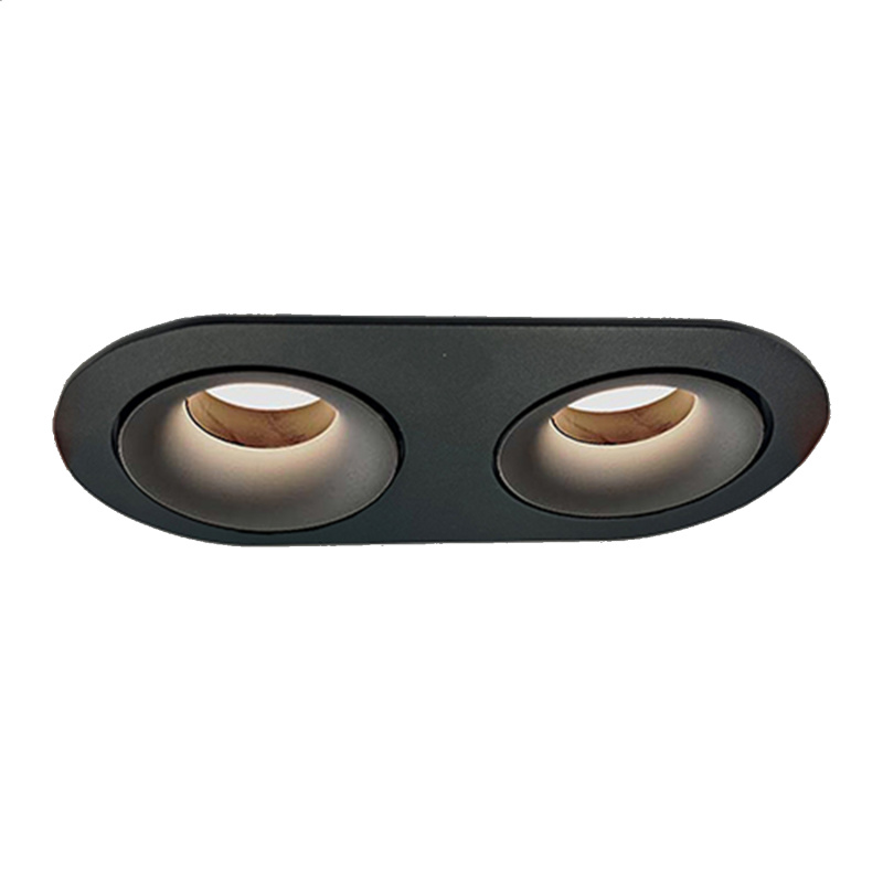 ACB Iluminacion Zapuštěné LED svítidlo MUSCA, š. 21 cm, 2xGU10 8W Barva: Černá
