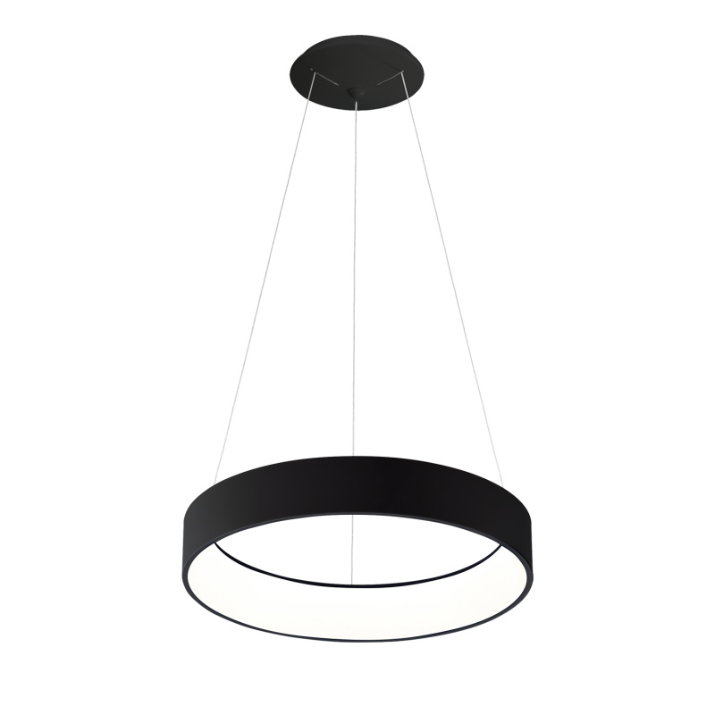 ACB Iluminacion Zavěsné LED svítidlo DILGA, ⌀ 60 cm, 48W, CRI90, CCT switch 2700-3000K Barva: Černá, Stmívání: ON/OFF
